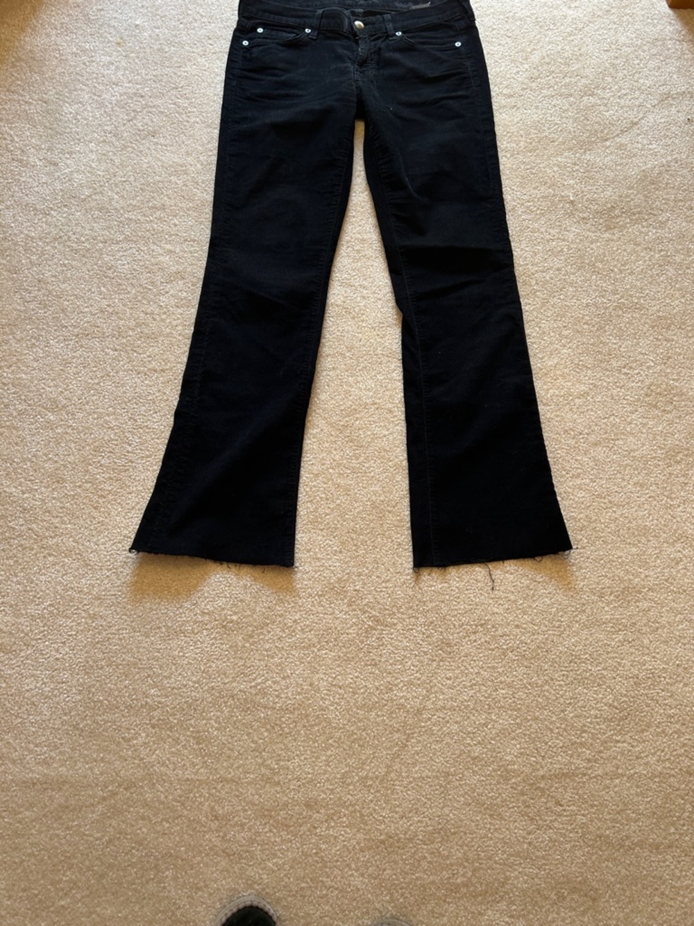 Black Flared Jeans - Classic Low Rise Bootcut